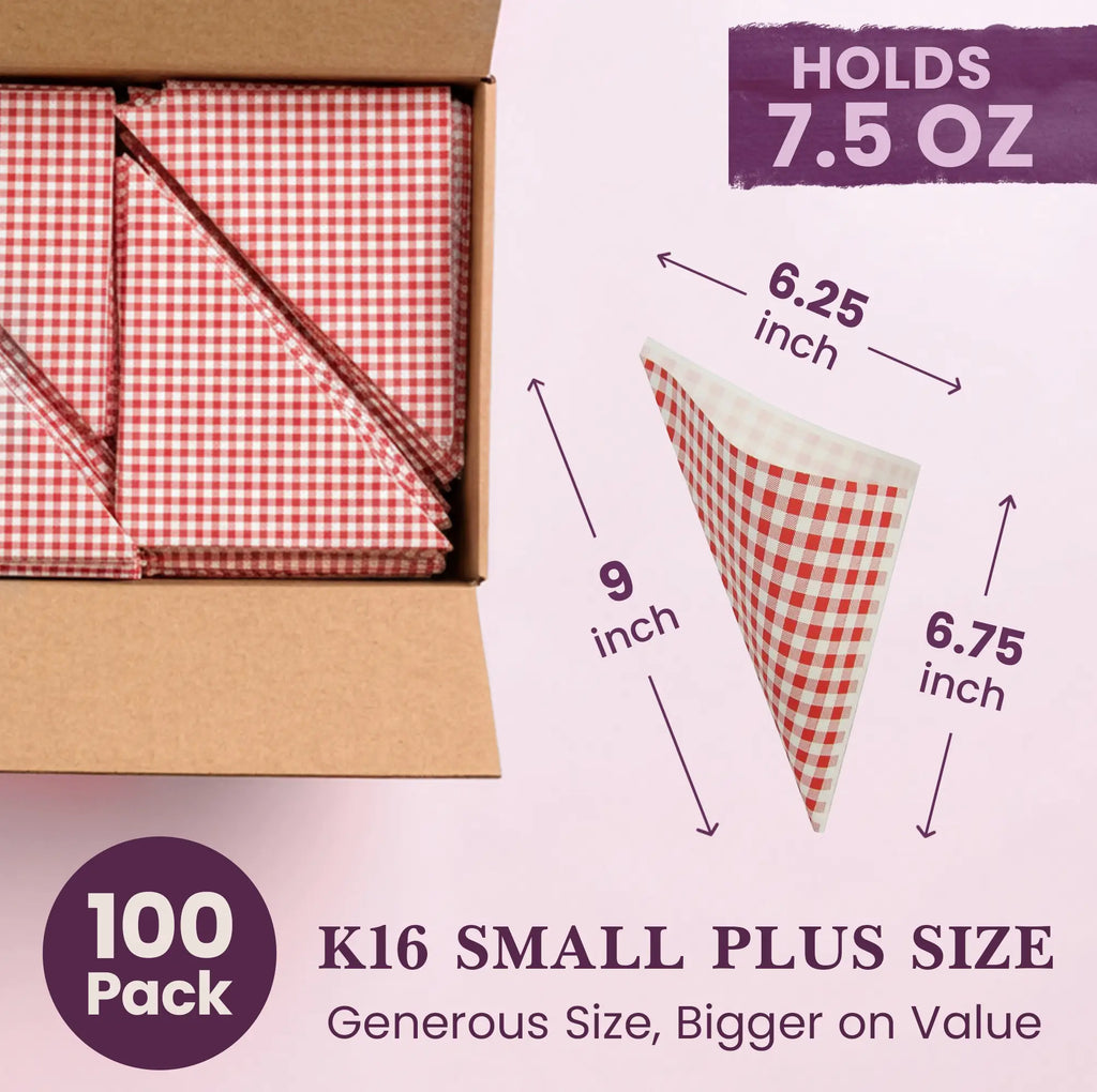 100 Pack
K16 SMALL PLUS SIZE
Generous Size, Bigger on Value