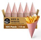 K16
SMALL PLUS SIZE
RED & WHITE
CHECKERED PAPER CONES
100 Pack
7.5 oz