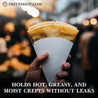 HOLDS HOT, GREASY, AND MOIST CREPES WITHOUT LEAKS