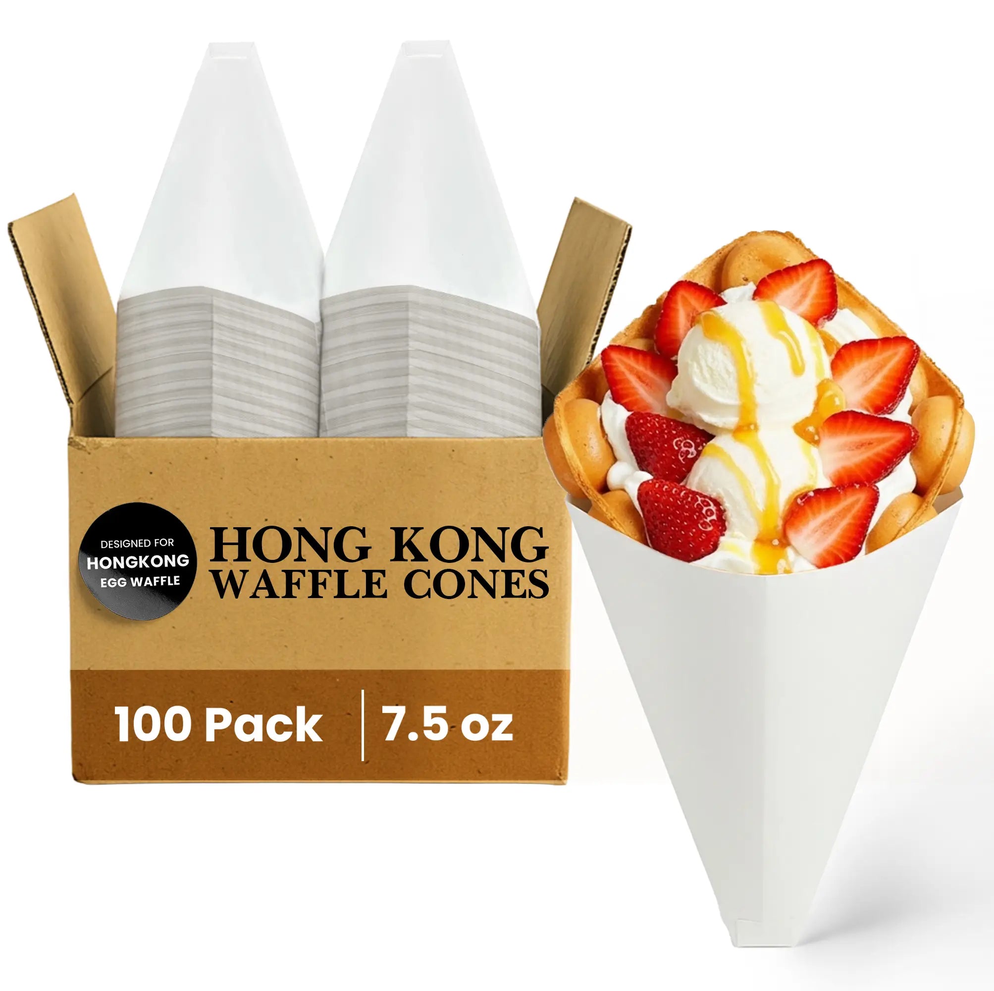 HONGKONG
FOG WAFFLE
HONG KONG WAFFLE CONES
100 Pack
7.5 oz