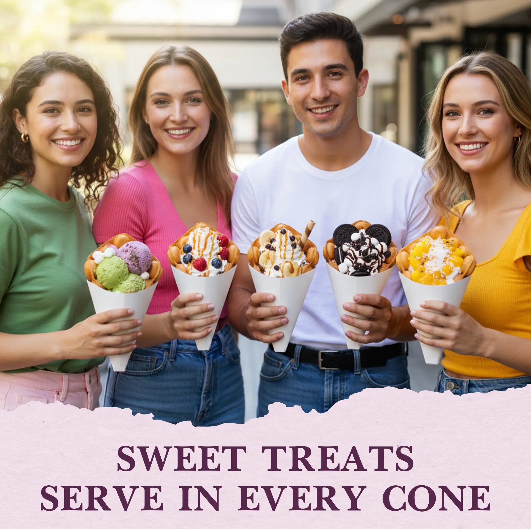 SWEET TREATS SERVE IN EVERY CONE