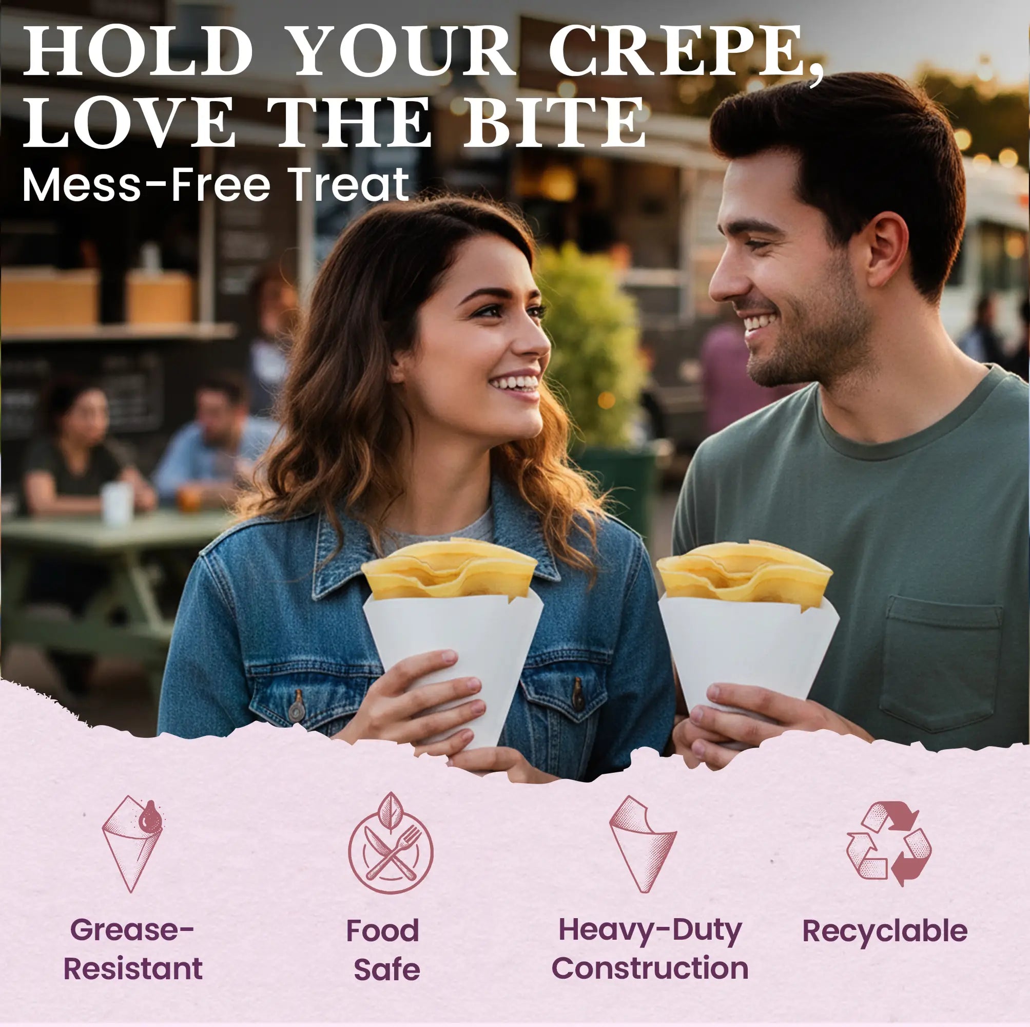 HOLD YOUR CREPE, LOVE THE BITE
Mess-Free Treat
