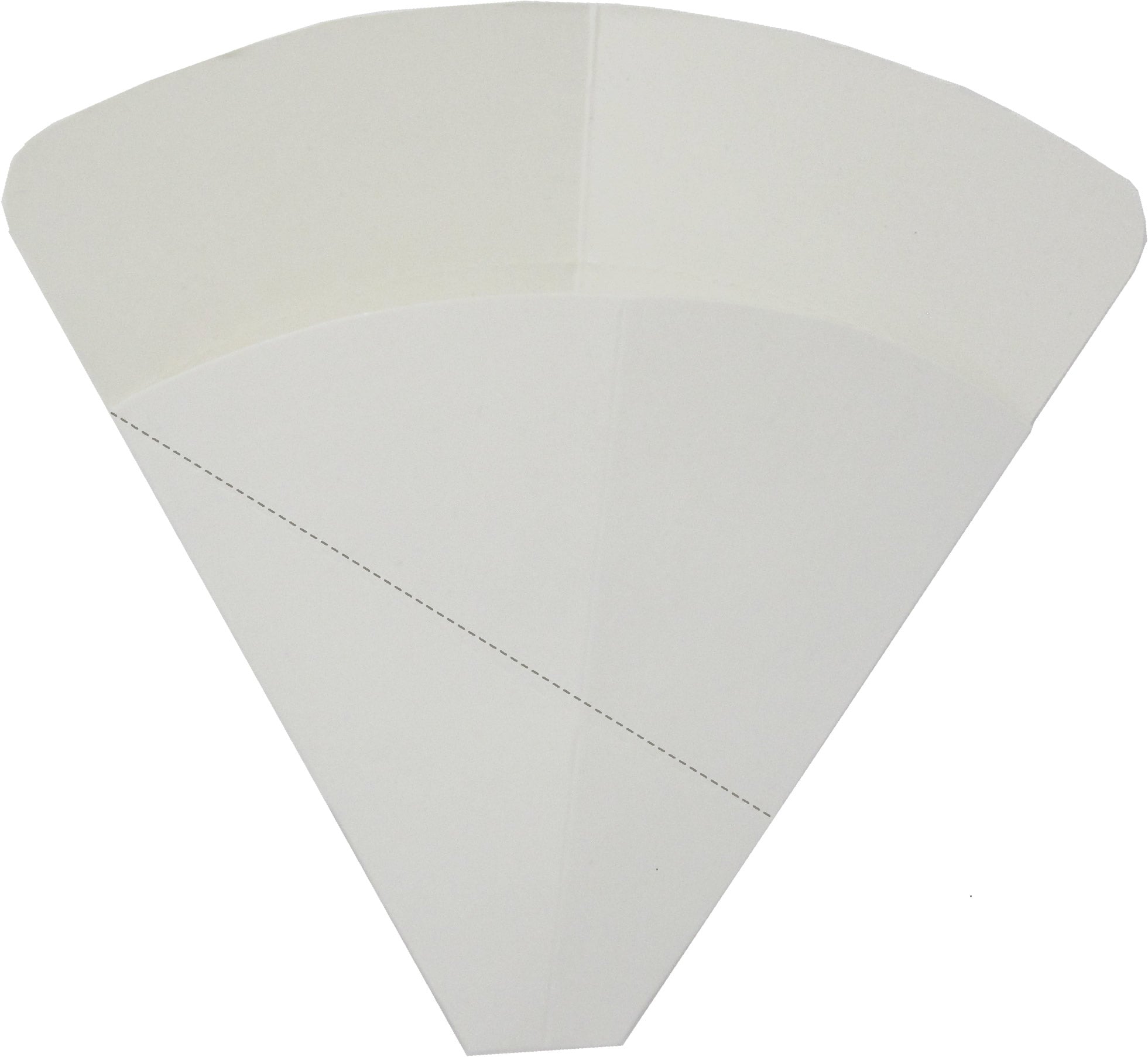 Regular Size French Crepe Holder White - Perforated 250 gram Cardboard